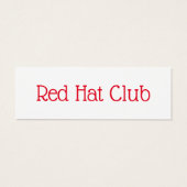 Red Hat Bookmark Business Card (Back)