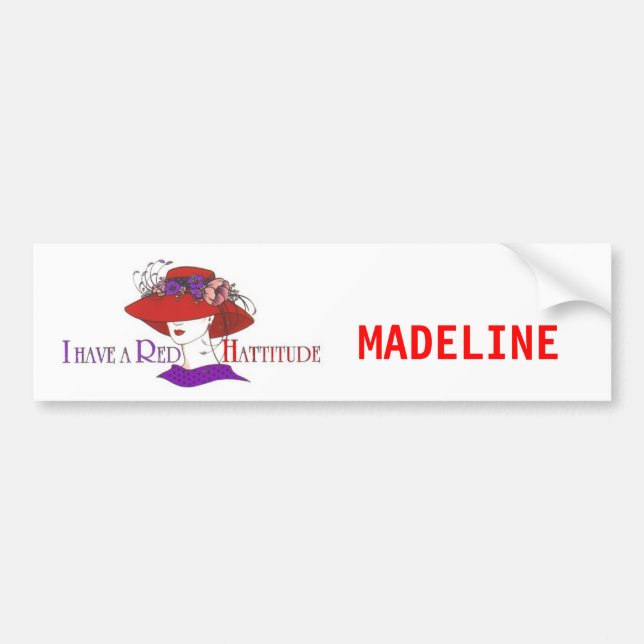 RED HAT BUMPER STICKER (Front)