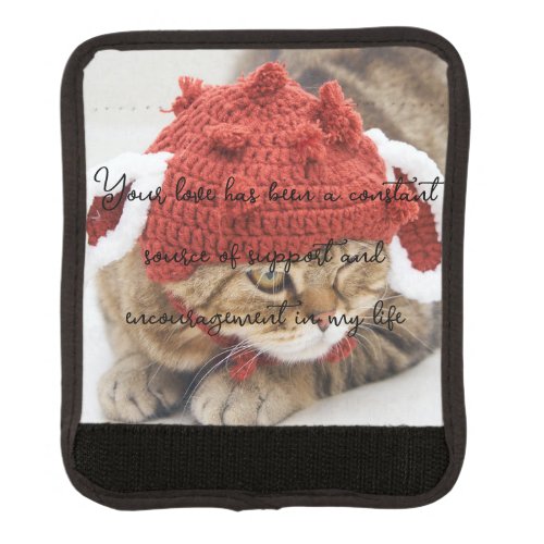 Red Hat Cat Mom Neckwear Luggage Handle Wrap