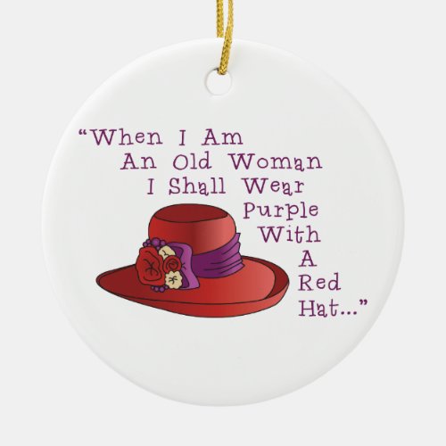 Red Hat Ceramic Ornament