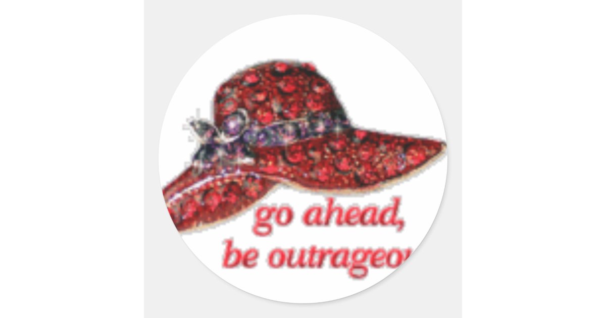 red hat classic round sticker | Zazzle