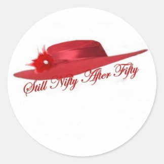 red hat classic round sticker