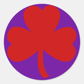 Red Hat Clover Classic Round Sticker