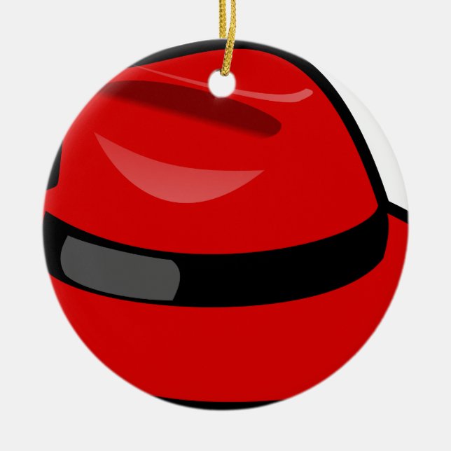 Red Hat Fedora Ceramic Ornament (Front)