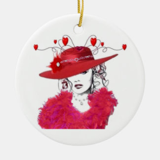 red hat for the tree ceramic ornament
