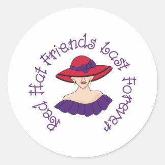 Red Hat Friends Classic Round Sticker