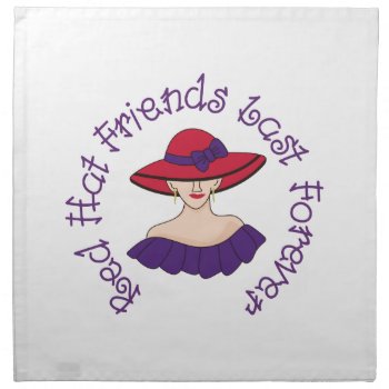 Red Hat Friends Napkin by Grandslam_Designs at Zazzle