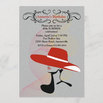 Red Hat Invitation by PixiePrints at Zazzle