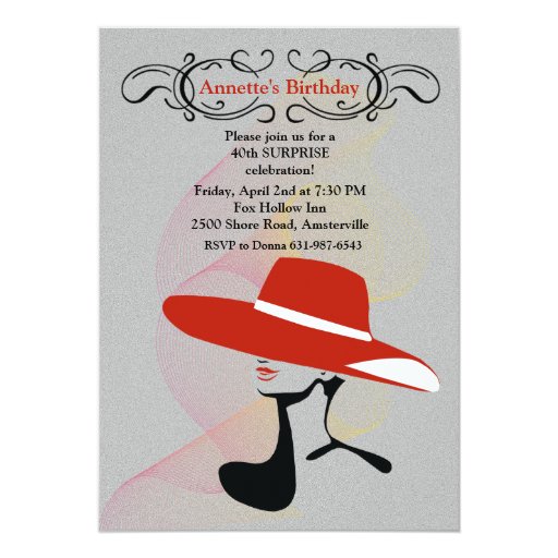 Red Hat Invitation | Zazzle