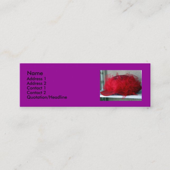 Red Hat Mini Business Card (Front)