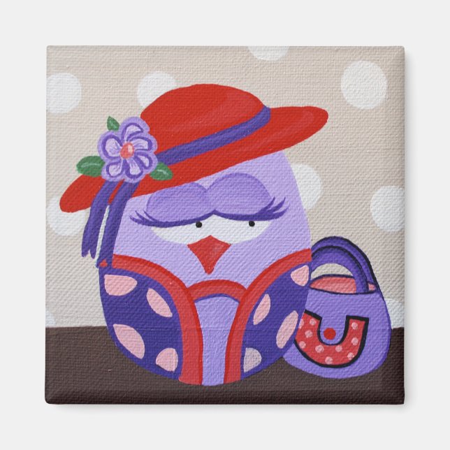 Red Hat Owl Magnet (Front)