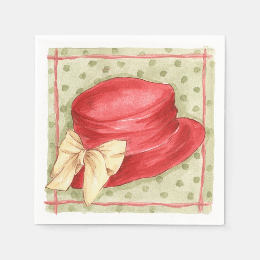 Red Hat Paper Napkins Zazzle