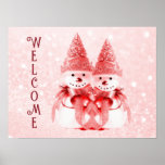 Red Hat Snowman Christmas Holiday Poster<br><div class="desc">Beautiful Red Hat Snowman Christmas Holiday Poster</div>
