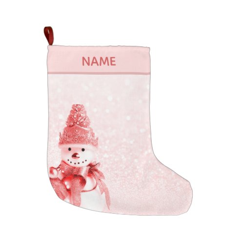 Red Hat Snowman Stocking