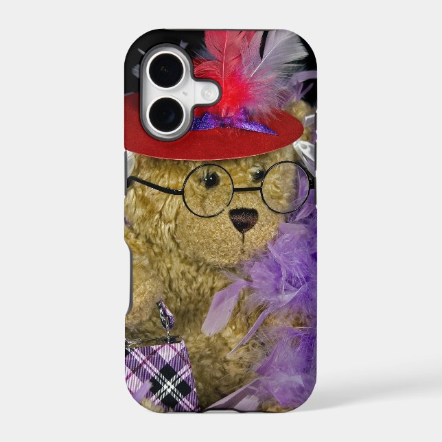 Red Hat Teddy Bear Iphone Case (Back)