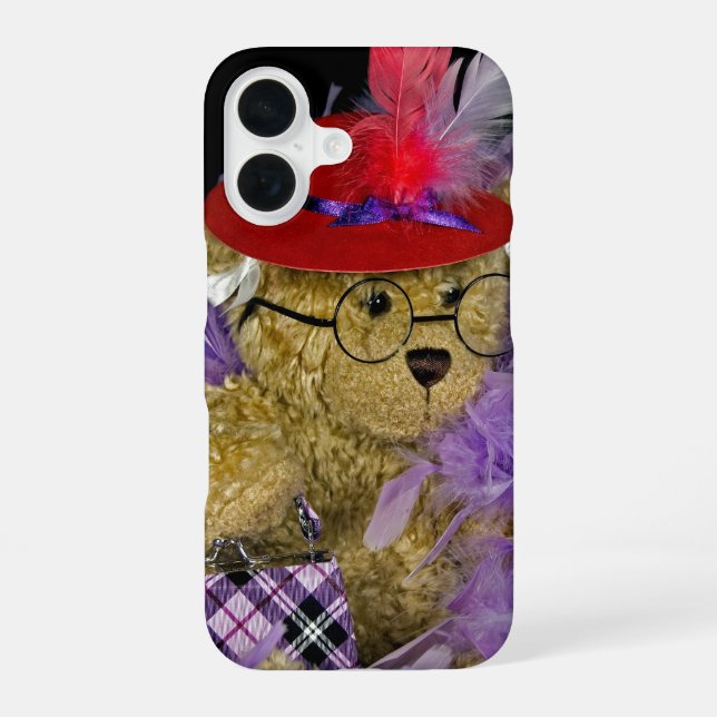 Red Hat Teddy Bear Iphone Case (Back)