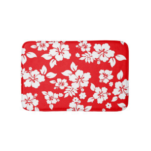 Red Hawaiian Bath Mat