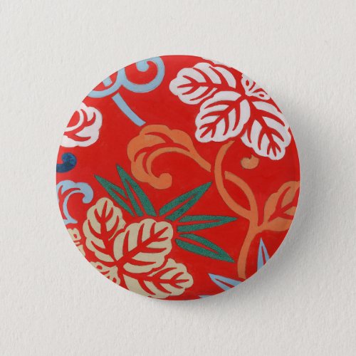 Red Hawaiian Japanese Kimono Button