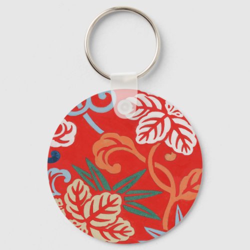 Red Hawaiian Japanese Kimono Keychain