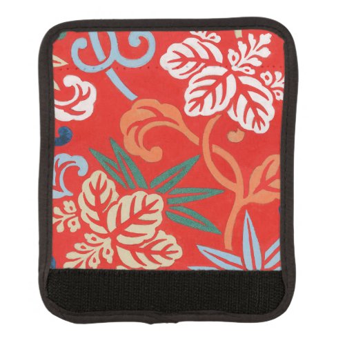 Red Hawaiian Japanese Kimono Luggage Handle Wrap