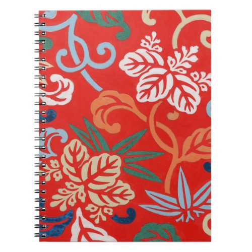 Red Hawaiian Japanese Kimono Notebook