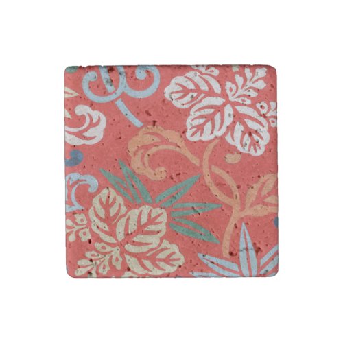 Red Hawaiian Japanese Kimono Stone Magnet