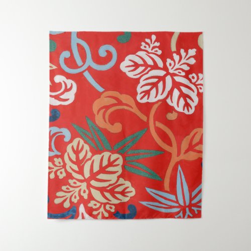 Red Hawaiian Japanese Kimono Tapestry