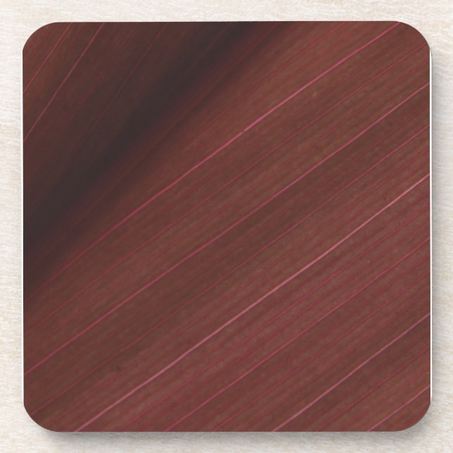 Red Hawaiian Leaf Close Up 2 Coaster (Front)
