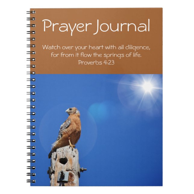 Red Hawk Wild Bird Prayer Journal (Front)
