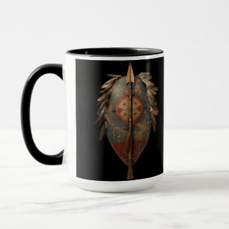 Red Hawk's Shield and Lance Mug