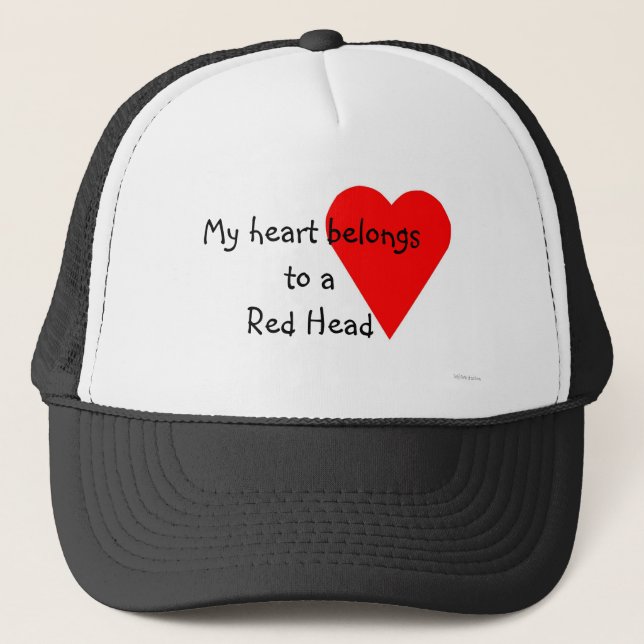 Red Head Heart Hat (Front)