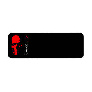 Red Head Return Address Label
