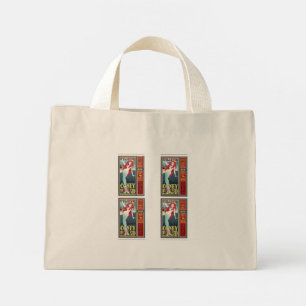 Red-headed coney island mermaids mini tote bag