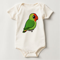 Birdorable Red-headed Lovebird Infant Organic Creeper