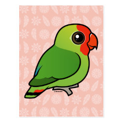 Birdorable Red-headed Lovebird Postcard