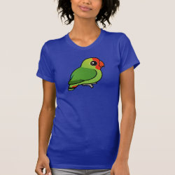 Birdorable Red-headed Lovebird Women's American Apparel Fine Jersey Short Sleeve T-Shirt