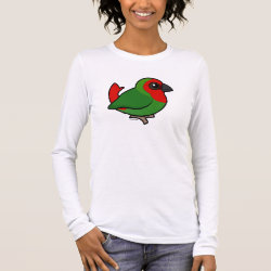 Red-headed Parrotfinch Women's Basic Long Sleeve T-Shirt