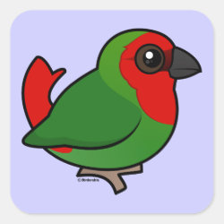Red-headed Parrotfinch Square Sticker