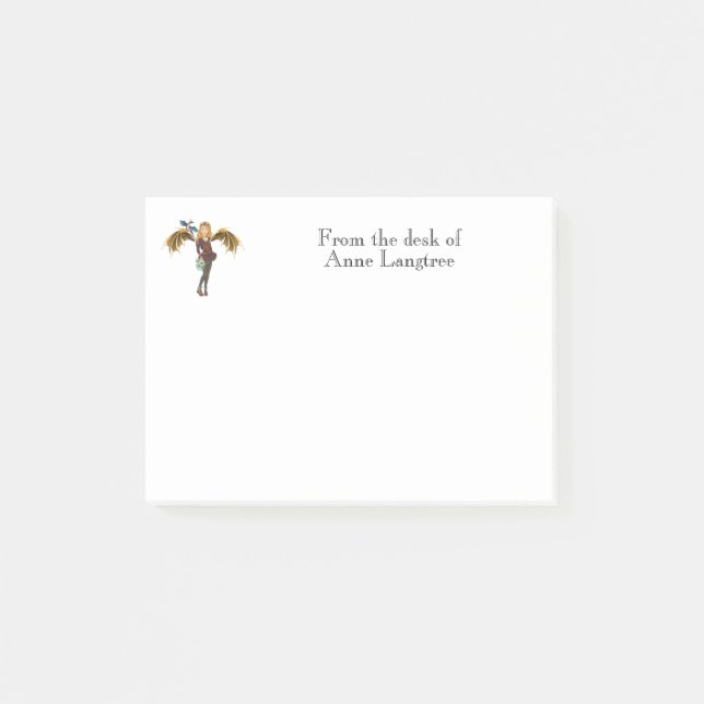 Red-Headed Steampunk Dragon Girl  Post-it Notes (Front)