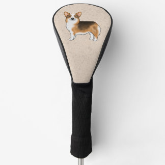 Red Headed Tri Pembroke Welsh Corgi Cartoon Dog Golf Head Cover