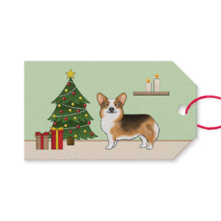 Red Headed Tri Pembroke Welsh Corgi Christmas Tree Gift Tags
