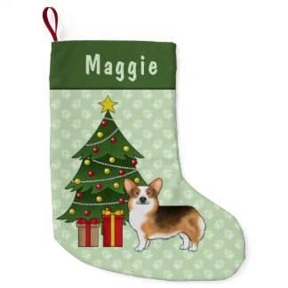 Red Headed Tri Pembroke Welsh Corgi Christmas Tree Small Christmas Stocking