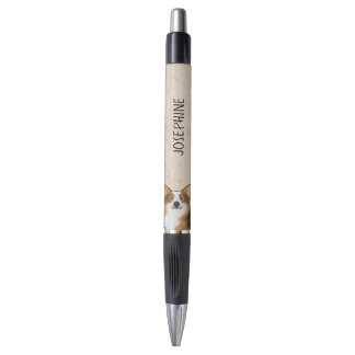 Red Headed Tri Pembroke Welsh Corgi Head And Name Pen