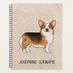 Red Headed Tricolor Pembroke Welsh Corgi And Name Planner
