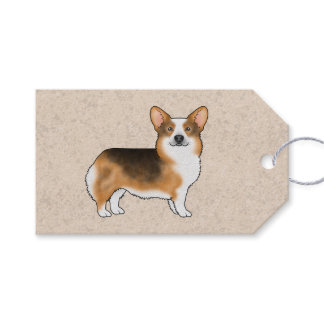 Red Headed Tricolor Pembroke Welsh Corgi Dog Gift Tags