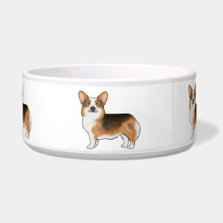 Red Headed Tricolor Pembroke Welsh Corgi Dogs Bowl