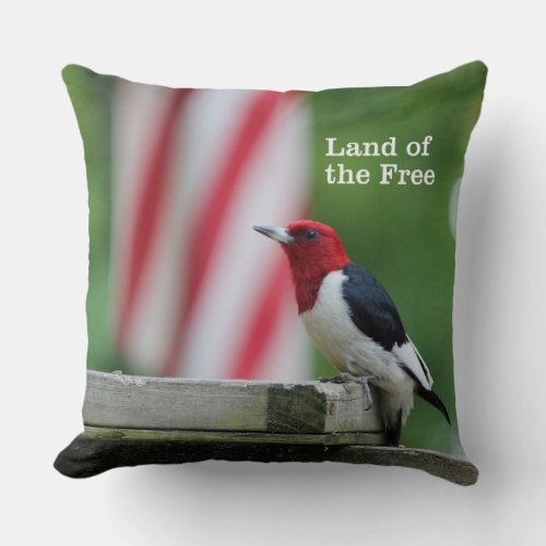 Red_headed Woodpecker 2 Throw Pillow