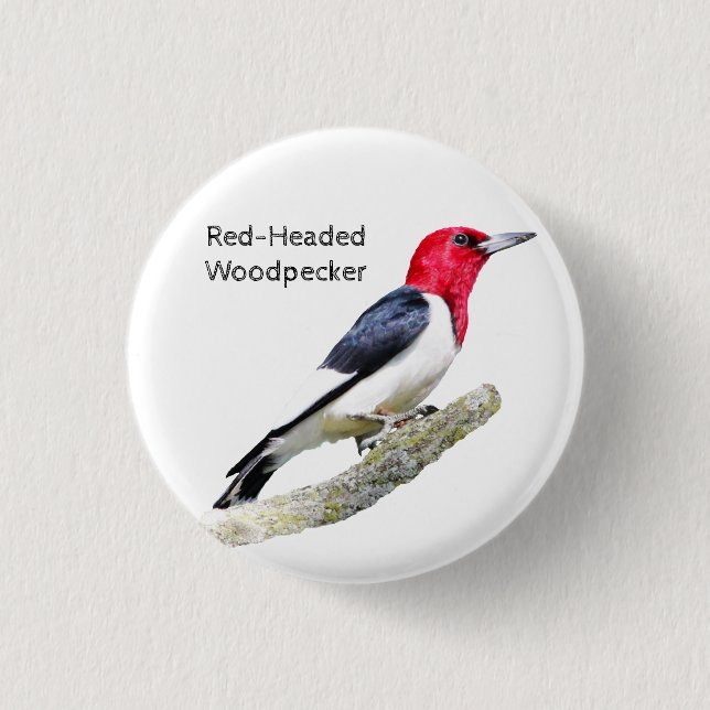 Red-Headed Woodpecker Button (Front)