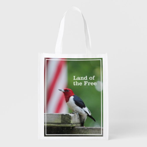 Red_headed Woodpecker Grocery Bag