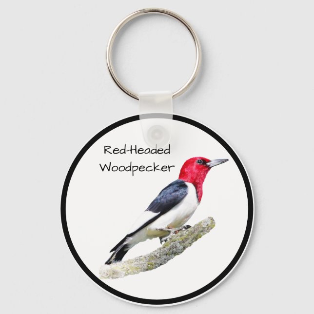 Red-Headed Woodpecker Keychain (Front)